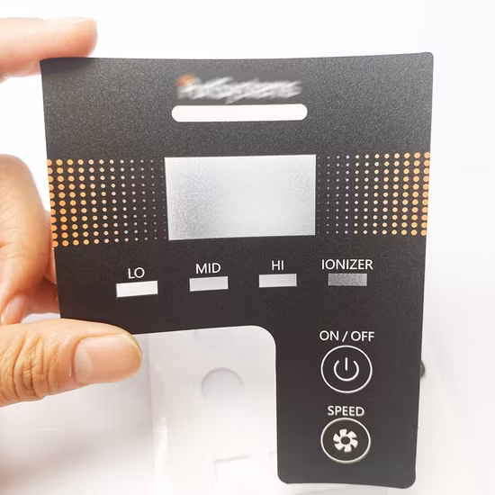 Panel de interruptor de membrana personalizado Etiqueta engomada del panel Lexan