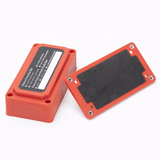 Barra colectora de 300A, bloque de distribución de energía de alta resistencia, diseño de módulo de caja de barra colectora con pernos terminales 4X M8 (5/16 